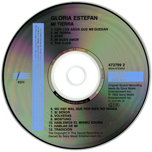 Gloria Estefan - Mi Tierra | Epic (EPC 473799 2) - 4