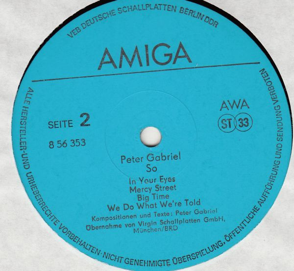 Peter Gabriel - So | AMIGA (8 56 353) - 4