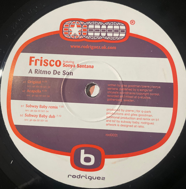 Frisco Featuring Sonya Santana - A Ritmo De Son | Rodriquez Entertainment (rod002t) - 3