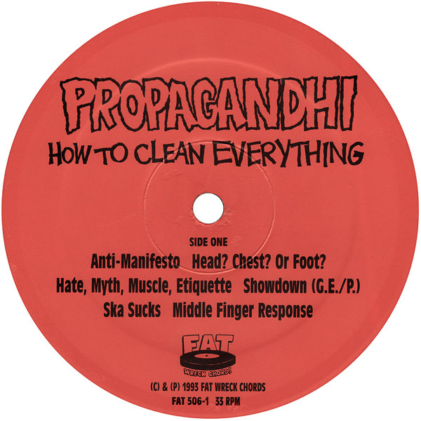 Propagandhi - How To Clean Everything | Fat Wreck Chords (FAT 506-1) - 3 Propagandhi - How To Clean Everything | Fat Wreck Chords (FAT 506-1) - 3