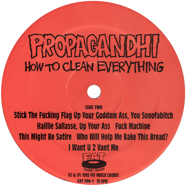 Propagandhi - How To Clean Everything | Fat Wreck Chords (FAT 506-1) - 4 Propagandhi - How To Clean Everything | Fat Wreck Chords (FAT 506-1) - 4