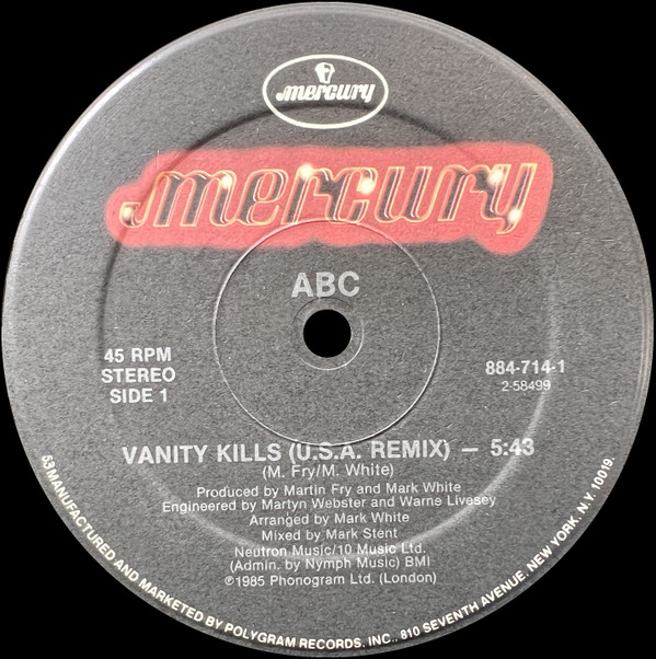 ABC - Vanity Kills | Mercury (884-714-1) - 3