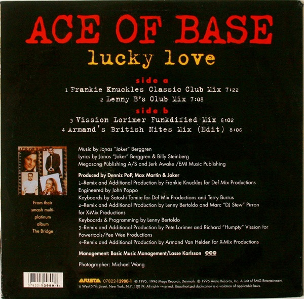 Ace Of Base - Lucky Love | Arista (07822-12980-1) - 2