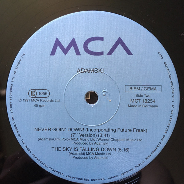 Adamski + Jimi Polo - Never Goin' Down! | MCA Records (MCT 18254) - 4 Adamski + Jimi Polo - Never Goin' Down! | MCA Records (MCT 18254) - 4