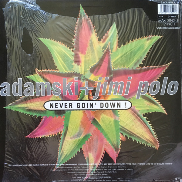 Adamski + Jimi Polo - Never Goin' Down! | MCA Records (MCT 18254) - 2 Adamski + Jimi Polo - Never Goin' Down! | MCA Records (MCT 18254) - 2