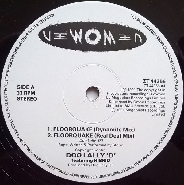 Doo Lally "D" Featuring Hibrid - Floorquake / Twisted Tambourine | Omen Recordings (ZT 44356) - 3 Doo Lally "D" Featuring Hibrid - Floorquake / Twisted Tambourine | Omen Recordings (ZT 44356) - 3