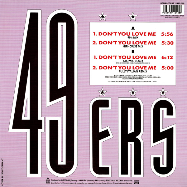 49ers - Don't You Love Me | BCM Records (BCM 12425) - 2