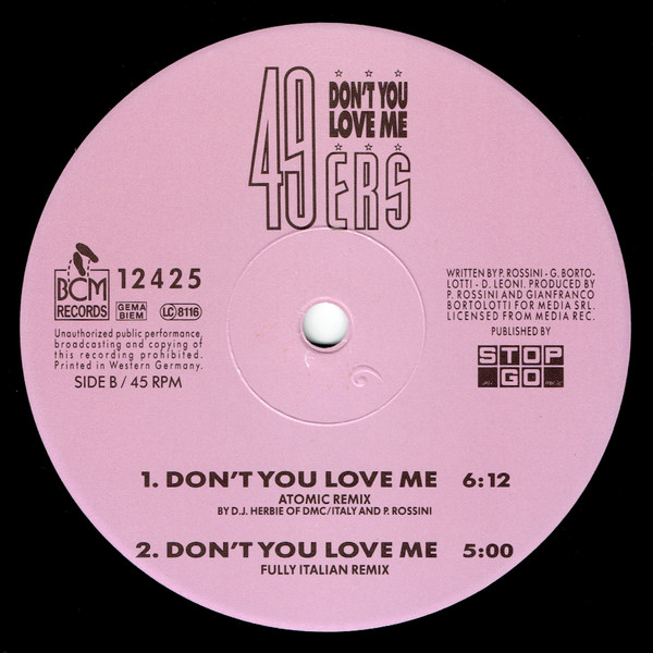 49ers - Don't You Love Me | BCM Records (BCM 12425) - 4