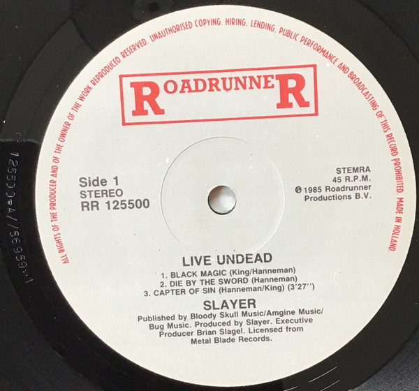 Slayer - Live Undead | Roadrunner Records (RR 125500) - 3 Slayer - Live Undead | Roadrunner Records (RR 125500) - 3