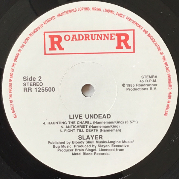 Slayer - Live Undead | Roadrunner Records (RR 125500) - 4 Slayer - Live Undead | Roadrunner Records (RR 125500) - 4