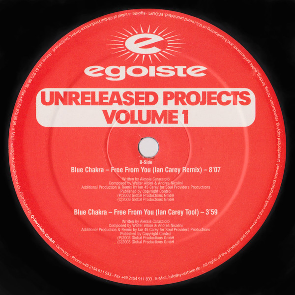 Various - Unreleased Projects Volume 1 | Egoiste (EGOUP1)