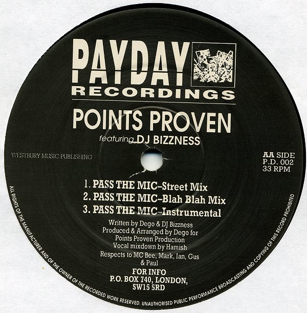 PD3 / Points Proven - Noisy Music Pt II / Pass The Mic | Payday Recordings (P.D. 002) - 2 PD3 / Points Proven - Noisy Music Pt II / Pass The Mic | Payday Recordings (P.D. 002) - 2