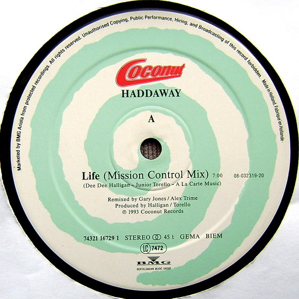 Haddaway - Life (Remix) | Coconut (74321 16729 1) - 3