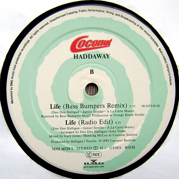 Haddaway - Life (Remix) | Coconut (74321 16729 1) - 4