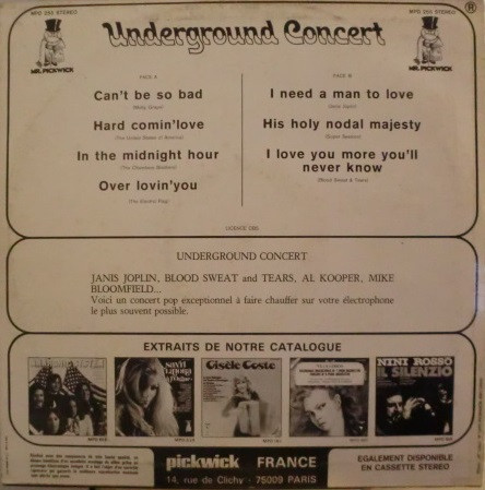 Various - Underground Concert | Mr. Pickwick (MPD 255) - 2