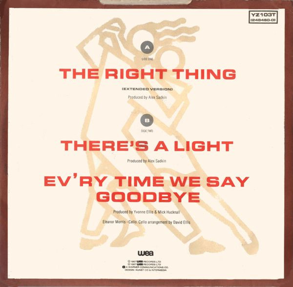 Simply Red - The Right Thing | WEA (YZ 103T) - 2