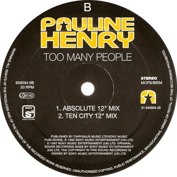 Pauline Henry - Too Many People | Sony Soho Square (659594 6) - 4 Pauline Henry - Too Many People | Sony Soho Square (659594 6) - 4