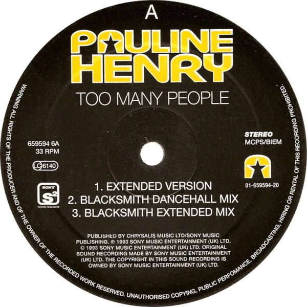 Pauline Henry - Too Many People | Sony Soho Square (659594 6) - 3 Pauline Henry - Too Many People | Sony Soho Square (659594 6) - 3