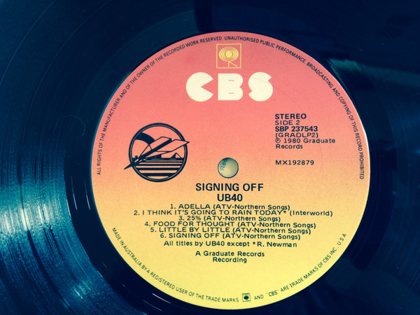 UB40 - Signing Off | CBS (SBP 237543) - 4 UB40 - Signing Off | CBS (SBP 237543) - 4