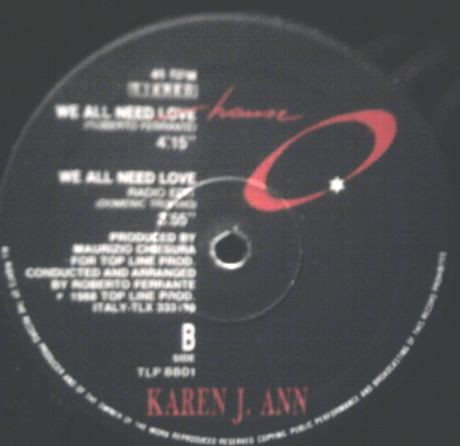 Karen J. Ann - We All Need Love | Top Line Productions (TLP 8801) - 3