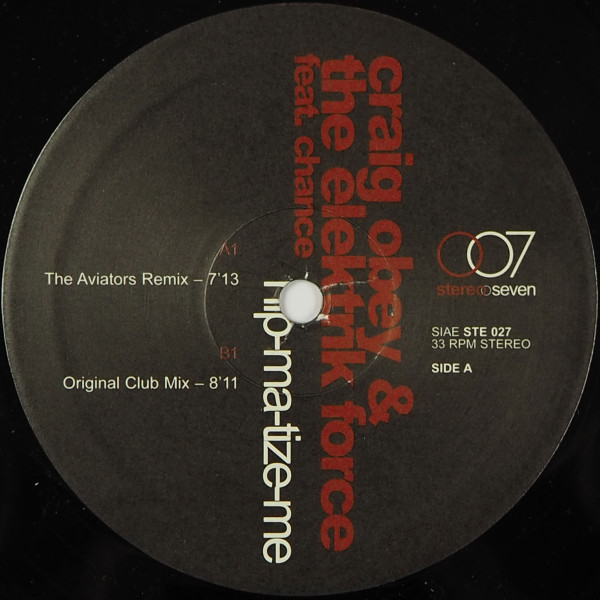 Craig Obey & The Elektrik Force Feat. Chance - Hyp-Ma-Tize-Me | Stereoseven (ste027) - 3 Craig Obey & The Elektrik Force Feat. Chance - Hyp-Ma-Tize-Me | Stereoseven (ste027) - 3