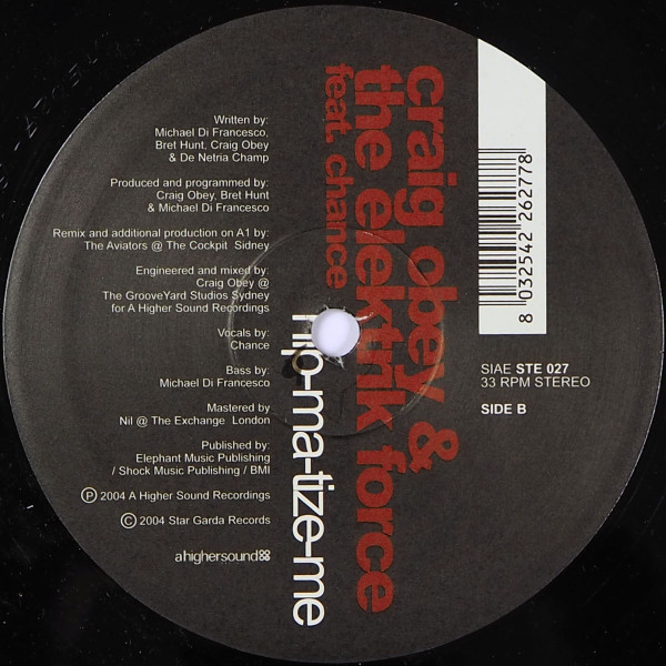 Craig Obey & The Elektrik Force Feat. Chance - Hyp-Ma-Tize-Me | Stereoseven (ste027) - 4 Craig Obey & The Elektrik Force Feat. Chance - Hyp-Ma-Tize-Me | Stereoseven (ste027) - 4