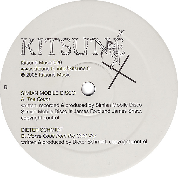 Simian Mobile Disco / Dieter Schmidt - The Count / Morse Code From The Cold War | Kitsuné Music (Kitsuné Music 020) - 3 Simian Mobile Disco / Dieter Schmidt - The Count / Morse Code From The Cold War | Kitsuné Music (Kitsuné Music 020) - 3