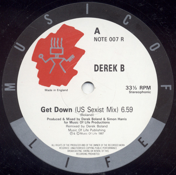 Derek B - Get Down | Music Of Life (NOTE 007 R) - main