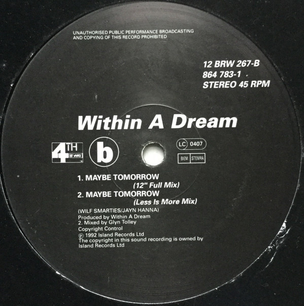 Within A Dream - Where Is The Feeling | 4th & Broadway (12 BRW 267) - 3 Within A Dream - Where Is The Feeling | 4th & Broadway (12 BRW 267) - 3