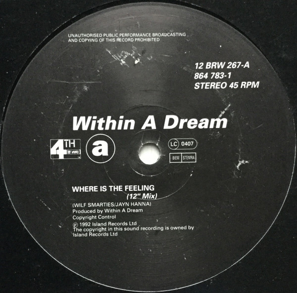 Within A Dream - Where Is The Feeling | 4th & Broadway (12 BRW 267) - 2 Within A Dream - Where Is The Feeling | 4th & Broadway (12 BRW 267) - 2
