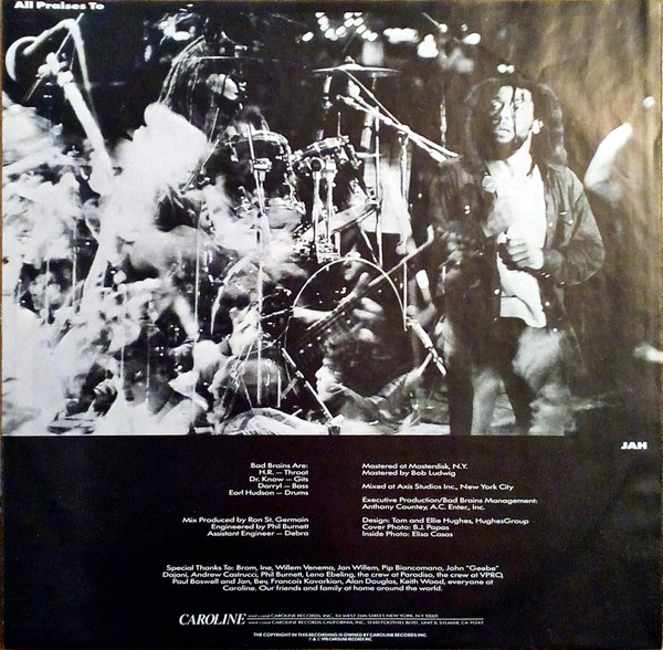 Bad Brains - The Youth Are Getting Restless (Live At The Paradiso, Amsterdam 1987) | Caroline Records (CARLP8) - 5