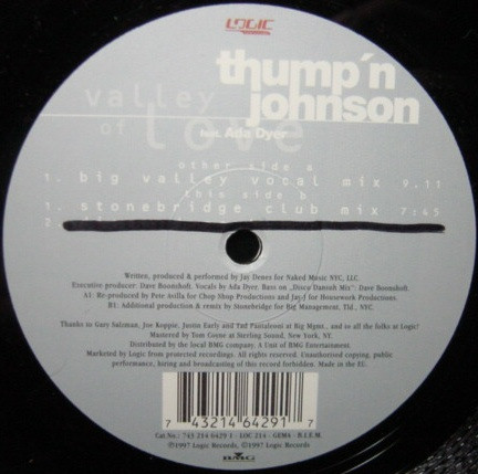 Thump'N'Johnson - Valley Of Love | Logic Records (LOC 214)