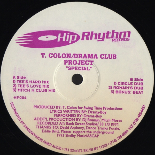 T. Colon / Drama Club Project - Special | Hip Rhythm Records (HP004) - main
