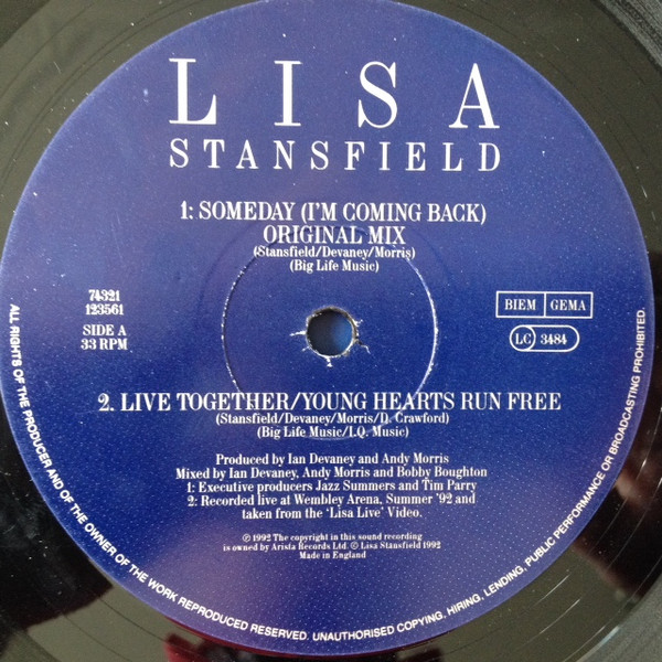 Lisa Stansfield - Someday (I'm Coming Back) | Arista (74321 123561) - 3 Lisa Stansfield - Someday (I'm Coming Back) | Arista (74321 123561) - 3