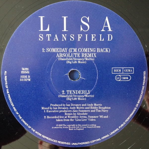Lisa Stansfield - Someday (I'm Coming Back) | Arista (74321 123561) - 4 Lisa Stansfield - Someday (I'm Coming Back) | Arista (74321 123561) - 4