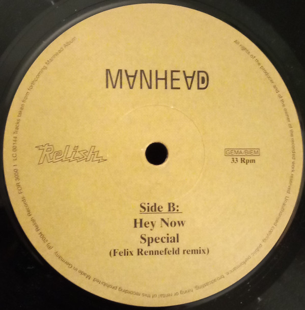 Manhead - Special | Relish Records (FOR 3050) - 2