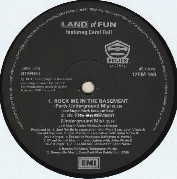 Land Of Fun Featuring Carol Hall - In The Basement | EMI (12EM 160) - 4