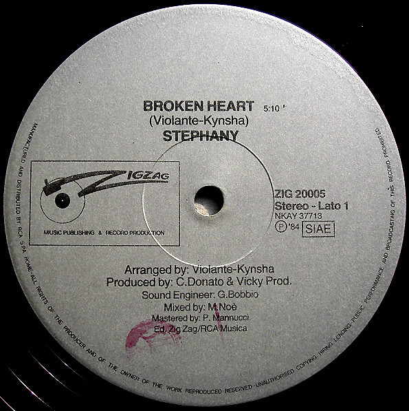 Stephany - Broken Heart | Zig Zag Records (ZIG 20005) - 2