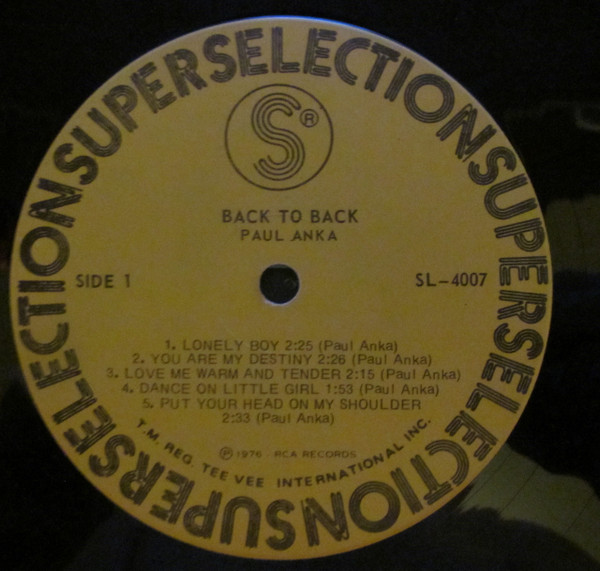 Paul Anka / Neil Sedaka - Back To Back | RCA (SL4007) - 3 Paul Anka / Neil Sedaka - Back To Back | RCA (SL4007) - 3