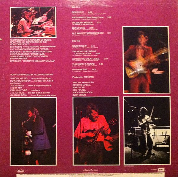 The Band - Rock Of Ages Volume 1 | Capitol Records (SN-16008) - 2 The Band - Rock Of Ages Volume 1 | Capitol Records (SN-16008) - 2