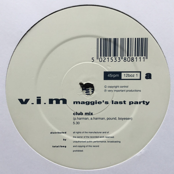 V.I.M. - Maggie's Last Party | Boz Records (12 boz 1) - 3