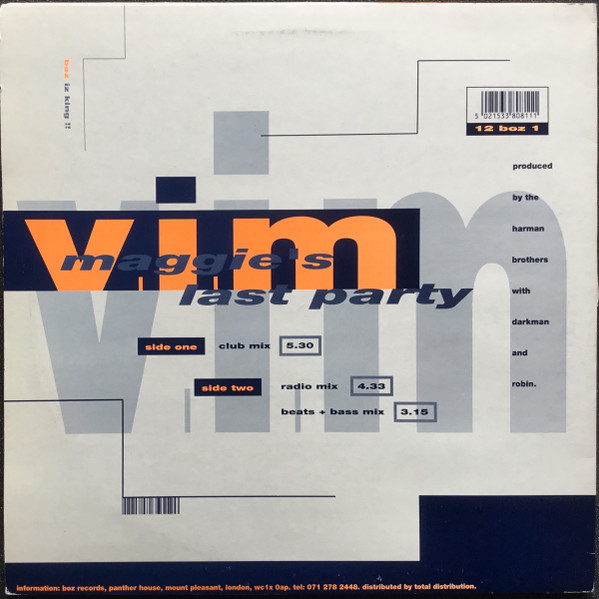 V.I.M. - Maggie's Last Party | Boz Records (12 boz 1) - 2