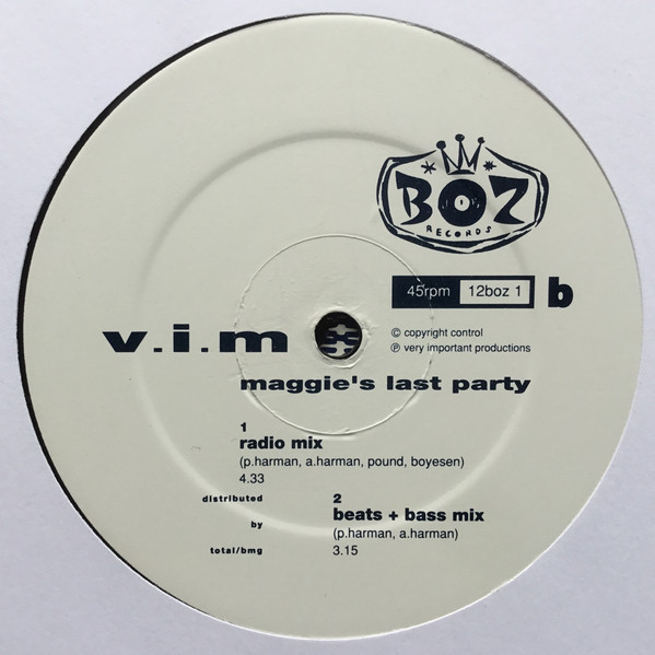 V.I.M. - Maggie's Last Party | Boz Records (12 boz 1) - 4