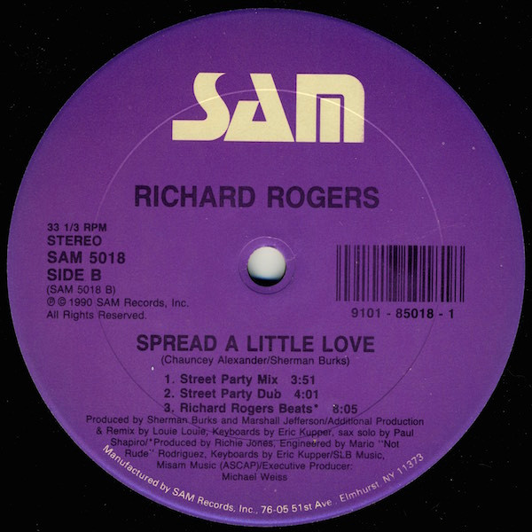 Richard Rogers - Spread A Little Love | Sam Records (SAM 5018) - 2 Richard Rogers - Spread A Little Love | Sam Records (SAM 5018) - 2