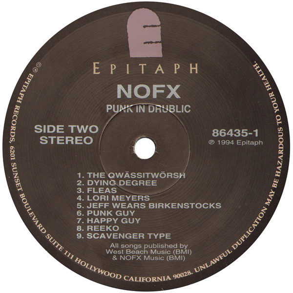NOFX - Punk In Drublic | Epitaph (86435-1) - 4