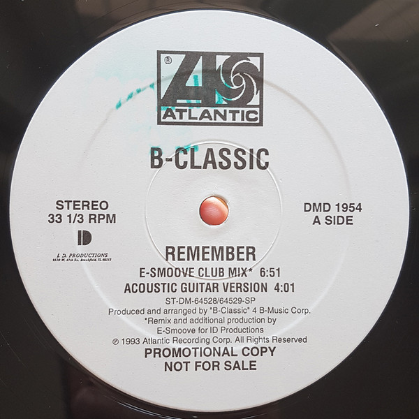 B-Classic - Remember | Atlantic (DMD 1954) - 3