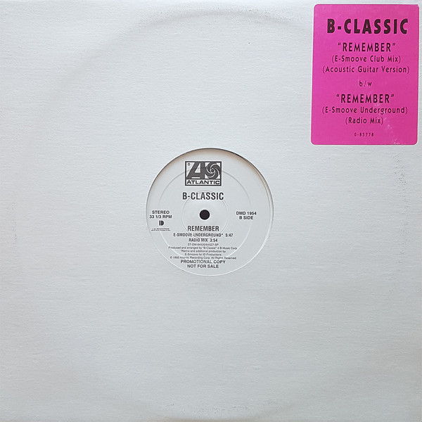 B-Classic - Remember | Atlantic (DMD 1954)