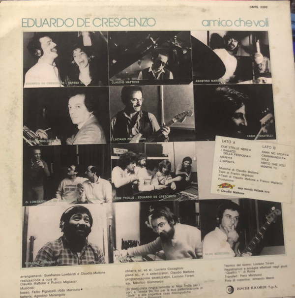 Eduardo De Crescenzo - Amico Che Voli | Ricordi (SMRL 6292) - 2