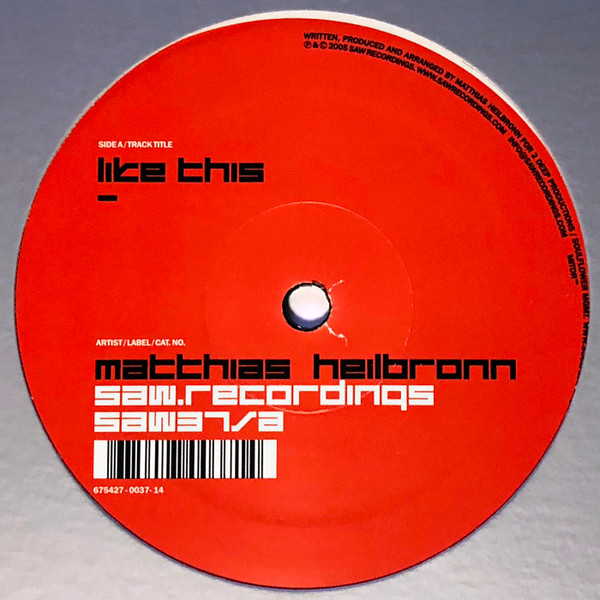 Matthias Heilbronn - Like This | Saw Recordings (SAW37)