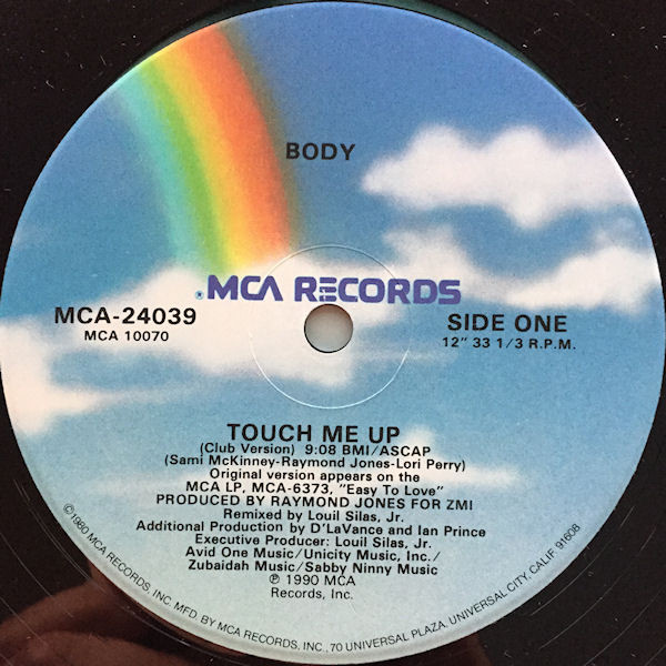 Body - Touch Me Up | MCA Records (MCA-24039) - 2
